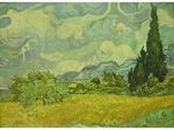 Campo Con Cipressi Oil Painting by Vincent Van Gogh