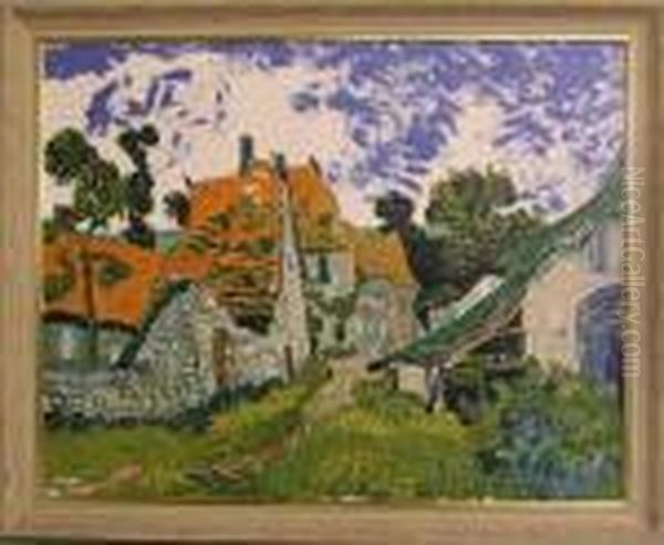 Dorfstrase In Auvers-sur-dise Oil Painting by Vincent Van Gogh