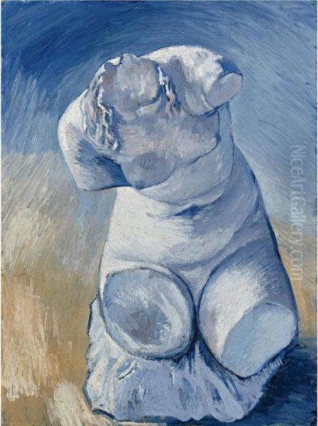 Statuette De Pltre: Torse De Femme, Vue De Face Oil Painting by Vincent Van Gogh