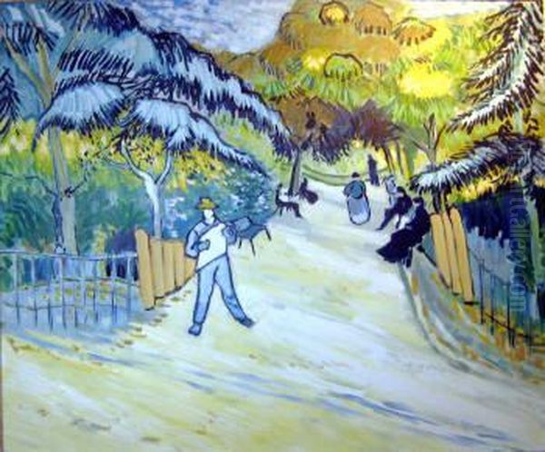 Entrance To The Public Park Arles Oil Painting by Vincent Van Gogh