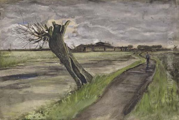 Pollard Willow Oil Painting by Vincent Van Gogh