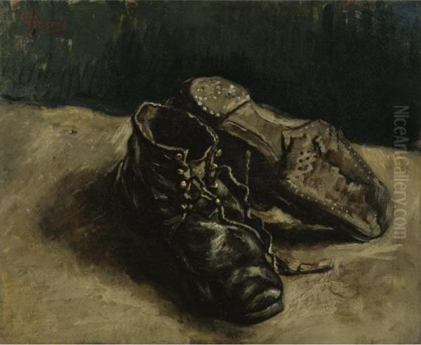 A Pair Of Shoes Oil Painting by Vincent Van Gogh