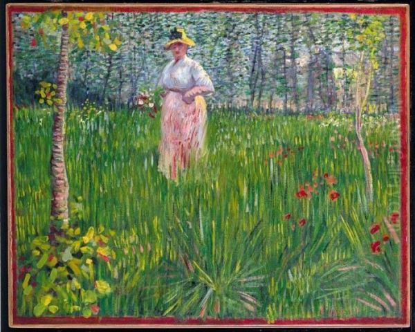 Femme Dans Un Jardin Oil Painting by Vincent Van Gogh