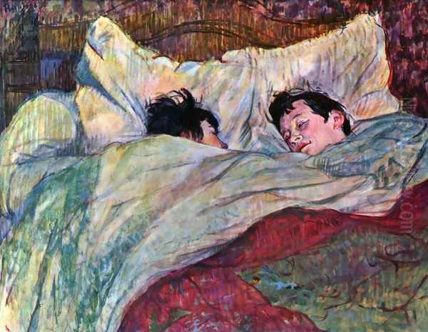 In Bed 2 Oil Painting by Henri De Toulouse-Lautrec