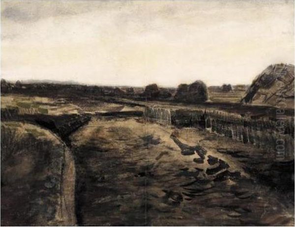 Peatery In Drenthe Oil Painting by Vincent Van Gogh