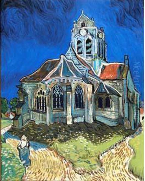 Eglise A Auvers Oil Painting by Vincent Van Gogh