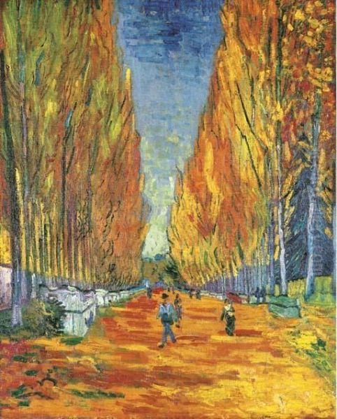 L'allee Des Alyscamps Oil Painting by Vincent Van Gogh