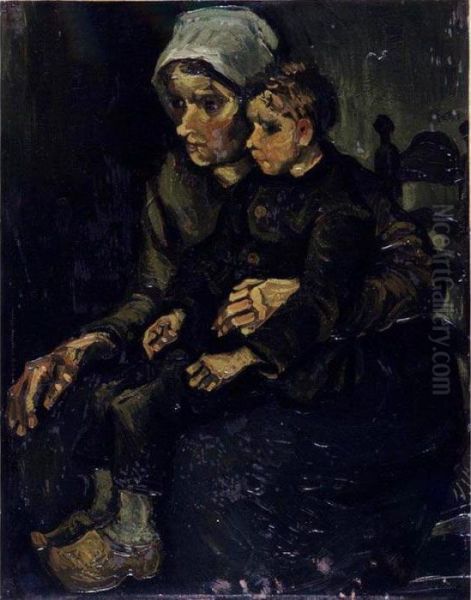 Mere Et Enfant Oil Painting by Vincent Van Gogh