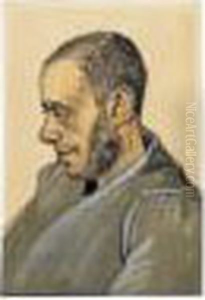 Portrait (boekverkoper Blok) Oil Painting by Vincent Van Gogh