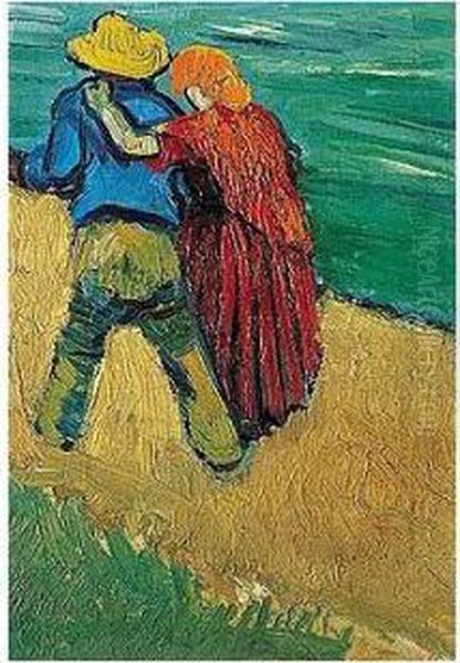 Eglogue En Provence - Un Couple D'amoureux Oil Painting by Vincent Van Gogh