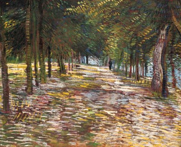 L'avenue Au Parc De Voyer-d'argenson A Asnieres Oil Painting by Vincent Van Gogh