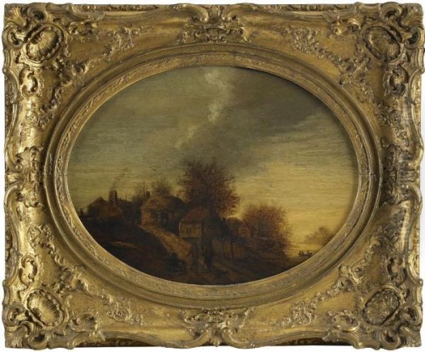 Landskap Med Bondgard Oil Painting by Jan van Goyen