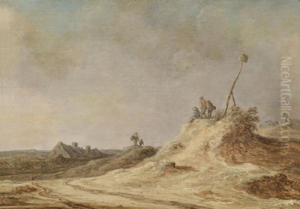 Dunelandscape Near Scheveningen Oil Painting by Jan van Goyen