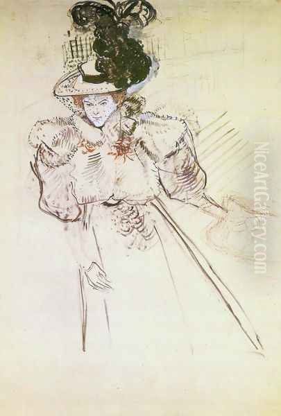 Misia Natanson Oil Painting by Henri De Toulouse-Lautrec