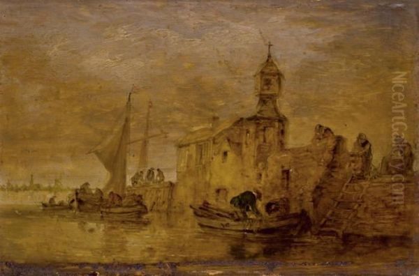 Port En Hollande Oil Painting by Jan van Goyen