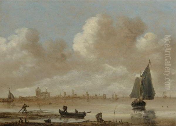 View Of The City Of Veere Oil Painting by Jan van Goyen