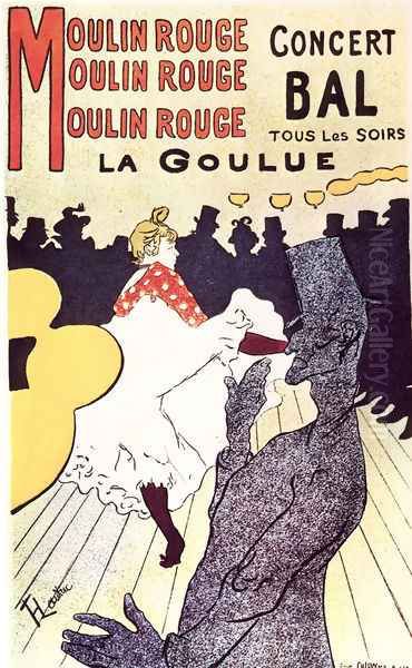 Moulin Rouge, the goulue Oil Painting by Henri De Toulouse-Lautrec