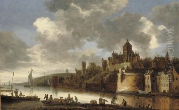 A View Of Nijmegen With 'het Valkhof' Oil Painting by Jan van Goyen