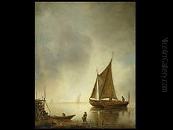 Fischer Am Ufer Oil Painting by Jan van Goyen