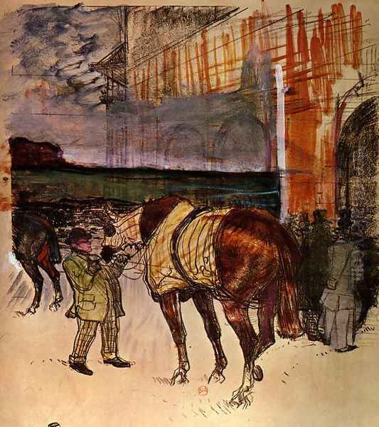 The fence weight Oil Painting by Henri De Toulouse-Lautrec