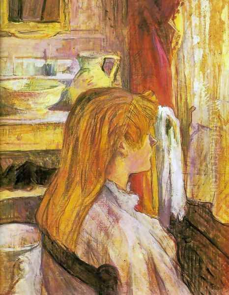 Woman at the window Oil Painting by Henri De Toulouse-Lautrec