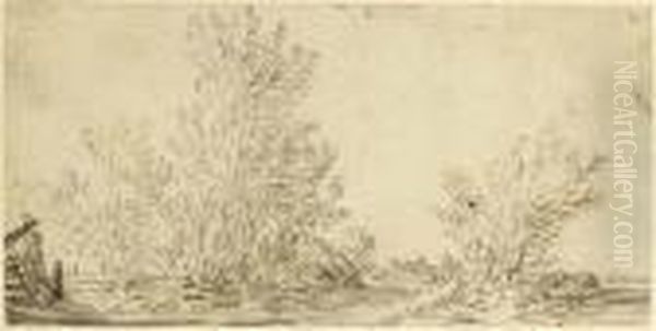 A Landscape With Trees Oil Painting by Jan van Goyen