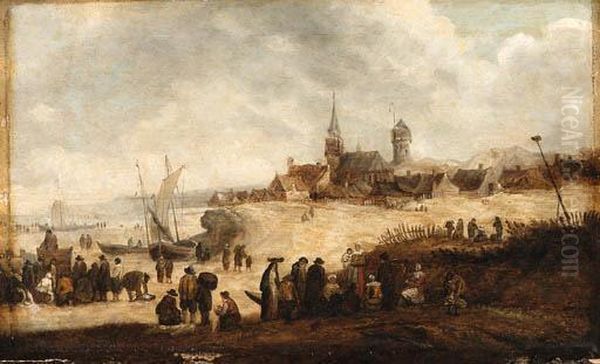 Goyen, J. Oil Painting by Jan van Goyen