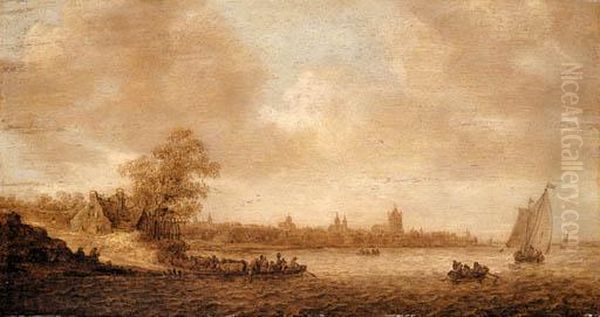 Goyen, J. Oil Painting by Jan van Goyen