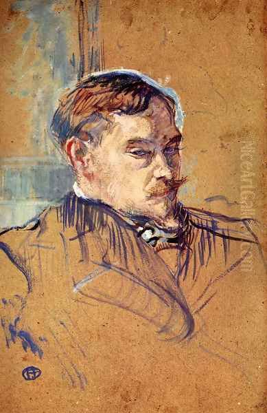 The writer Romain Coolus Oil Painting by Henri De Toulouse-Lautrec