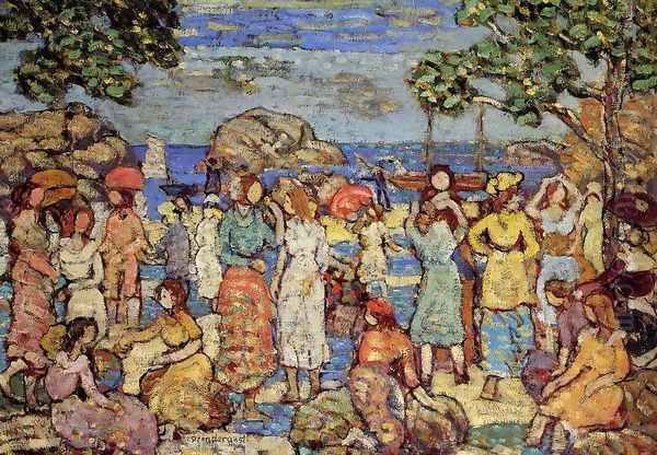 Beach at Gloucester 1918-1921 Oil Painting by Henri De Toulouse-Lautrec