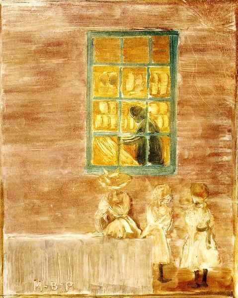 Children by a Window 1900-1902 Oil Painting by Henri De Toulouse-Lautrec