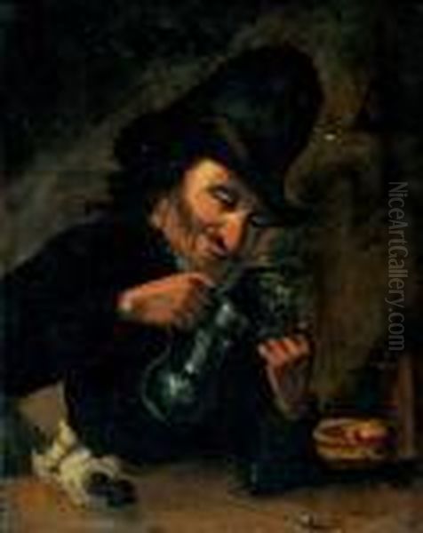 Le Buveur Oil Painting by Egbert Jaspersz. van, the Elder Heemskerck