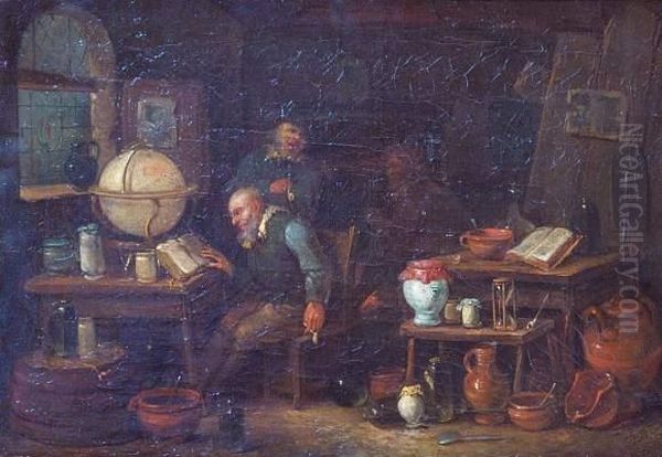 L'apothicaire Dans Son Officine Oil Painting by Egbert Jaspersz. van, the Elder Heemskerck