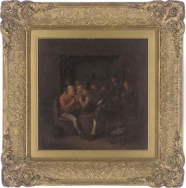 Peasants Seated In A Tavern Oil Painting by Egbert Jaspersz. van, the Elder Heemskerck