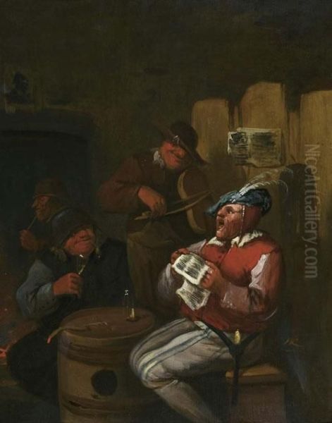 The Minstrel. Oil Painting by Egbert Jaspersz. van, the Elder Heemskerck