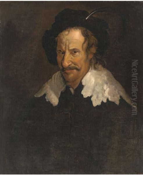 Portrait Of A Man In A Plummed Cap Oil Painting by Egbert Jaspersz. van, the Elder Heemskerck