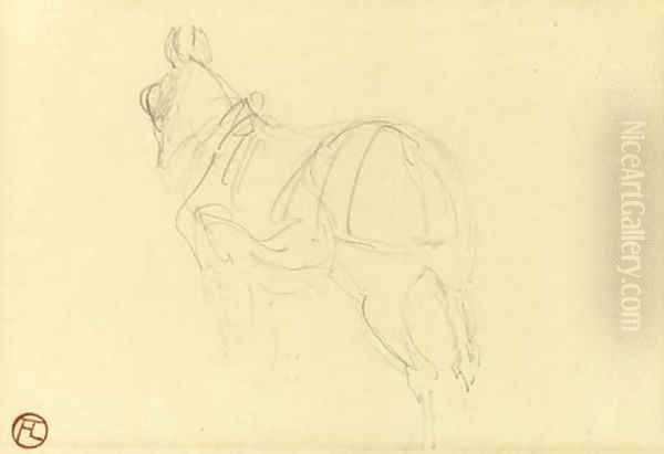 Cheval (recto) Oil Painting by Henri De Toulouse-Lautrec