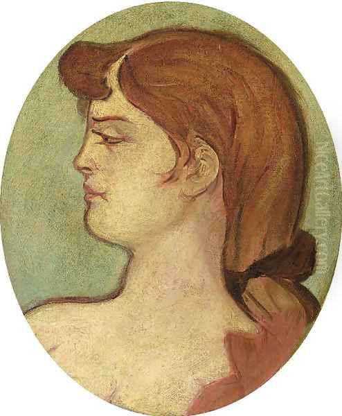 Portrait de femme de la maison de la rue d'amboise Oil Painting by Henri De Toulouse-Lautrec