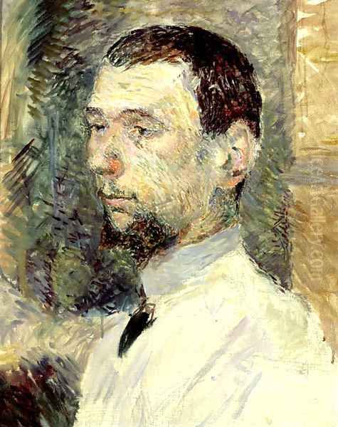 Portrait of the Painter Fran_ois Gauzi Oil Painting by Henri De Toulouse-Lautrec