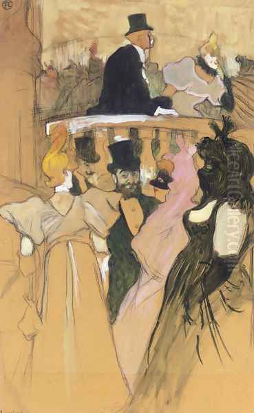 Au bal de l'opera Oil Painting by Henri De Toulouse-Lautrec