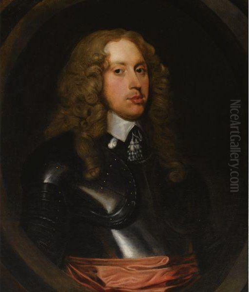 Portrait Of A Man In Armour, Bust Length Oil Painting by Gerrit Van Honthorst