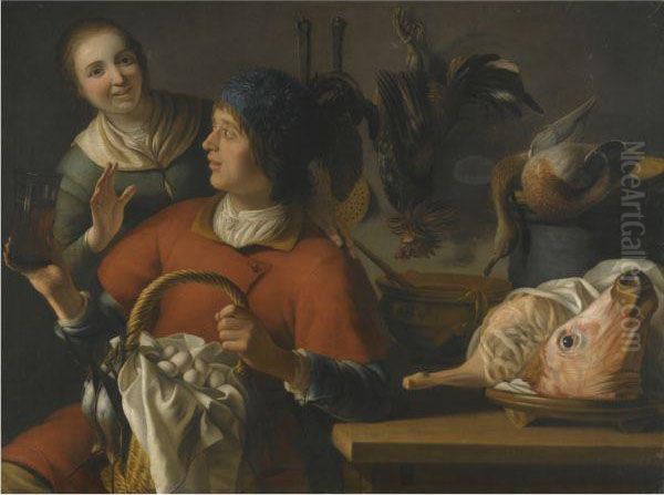 The Egg Seller Oil Painting by Gerrit Van Honthorst