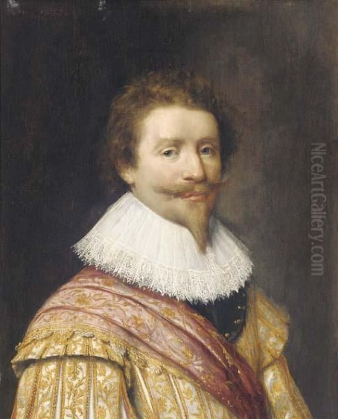 Portrait Of A Nobleman, Possibly Frederik Henderick Oil Painting by Gerrit Van Honthorst