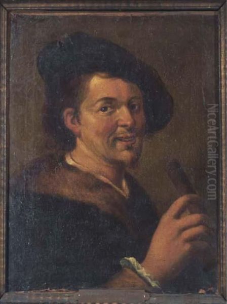 Portrait D'homme Au Chapeau Oil Painting by Gerrit Van Honthorst