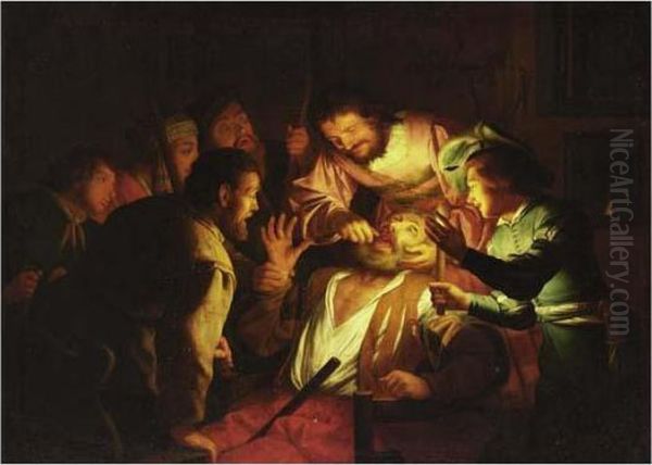 The Dentist Oil Painting by Gerrit Van Honthorst