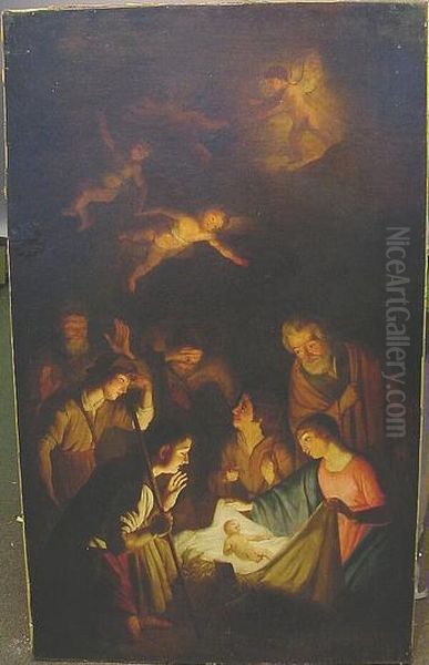 Adoration Of The Shepherds Oil Painting by Gerrit Van Honthorst