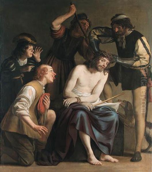 The Mocking Of Christ Oil Painting by Gerrit Van Honthorst