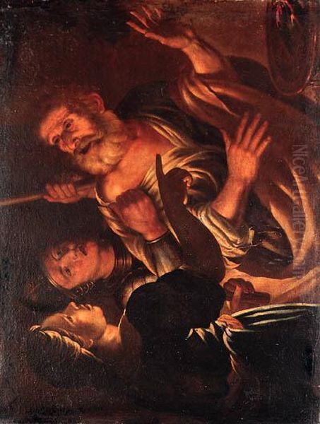 The Denial Of Saint Peter Oil Painting by Gerrit Van Honthorst