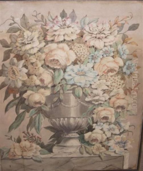 Fleurs Dans Un Vase Oil Painting by Jan Van Huysum