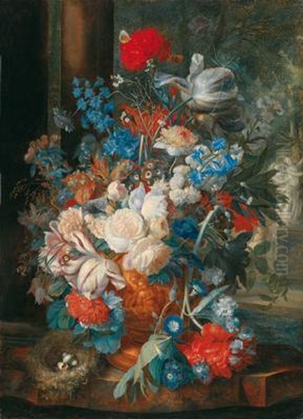 Natura Morta Ornamentale Oil Painting by Jan Van Huysum